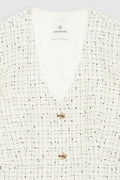 Anitta Jacket - Cream And Black Tweed