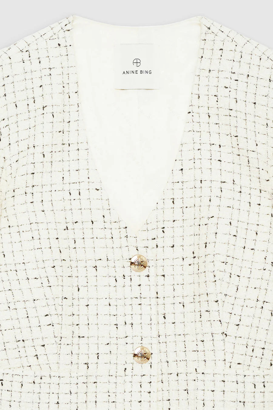 Anitta Jacket - Cream And Black Tweed