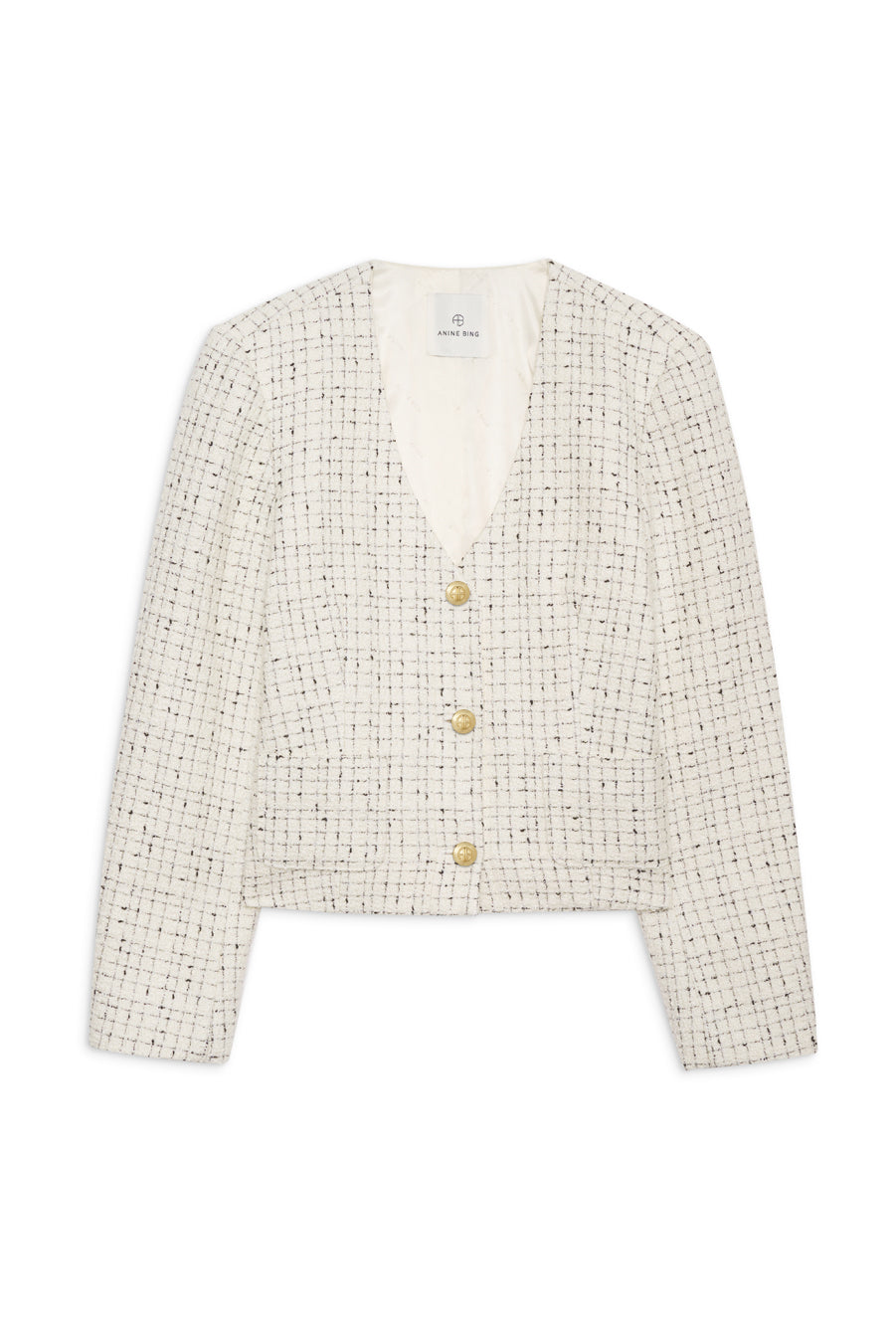 Anitta Jacket - Cream And Black Tweed