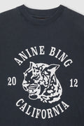 Avi Tee Collegiate Leopard - Washed Charcoal