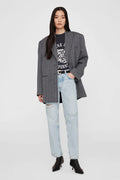 Avi Tee Collegiate Leopard - Washed Charcoal