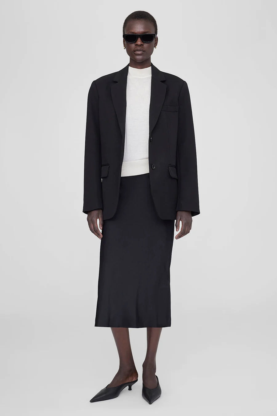 Bar Silk Skirt - Svart