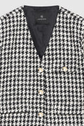 Cara Jacket - Cream And Black Houndstooth