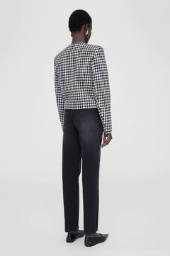 Cara Jacket - Cream And Black Houndstooth