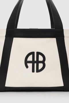 Cara Tote - Natural Canvas With Black
