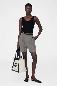 Cara Tote - Natural Canvas With Black