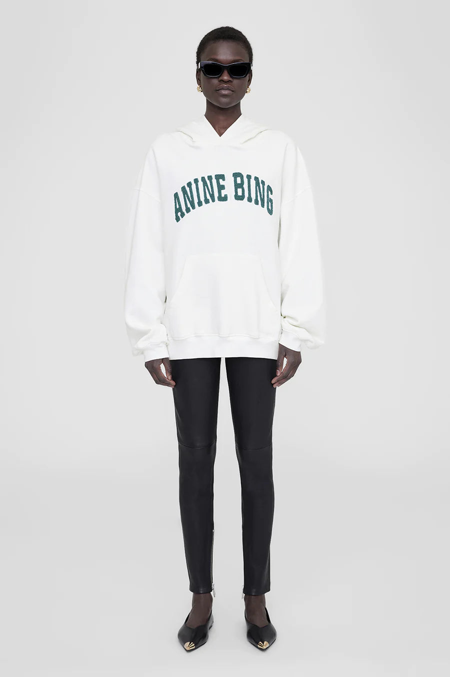 Harvey Sweatshirt - Ivory With Dark Sage