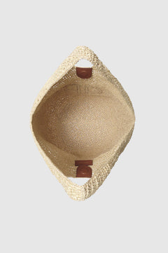 Large Leah Hobo - Natural With Cognac