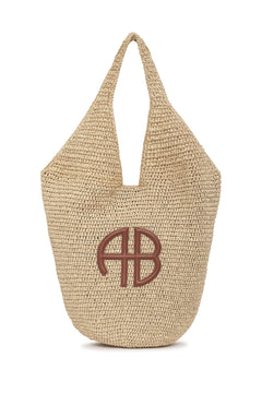 Large Leah Hobo - Natural With Cognac