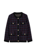 Lydia Jacket - Blue And Red Tweed