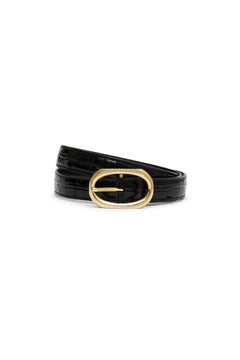 Mara Belt - Black Embossed