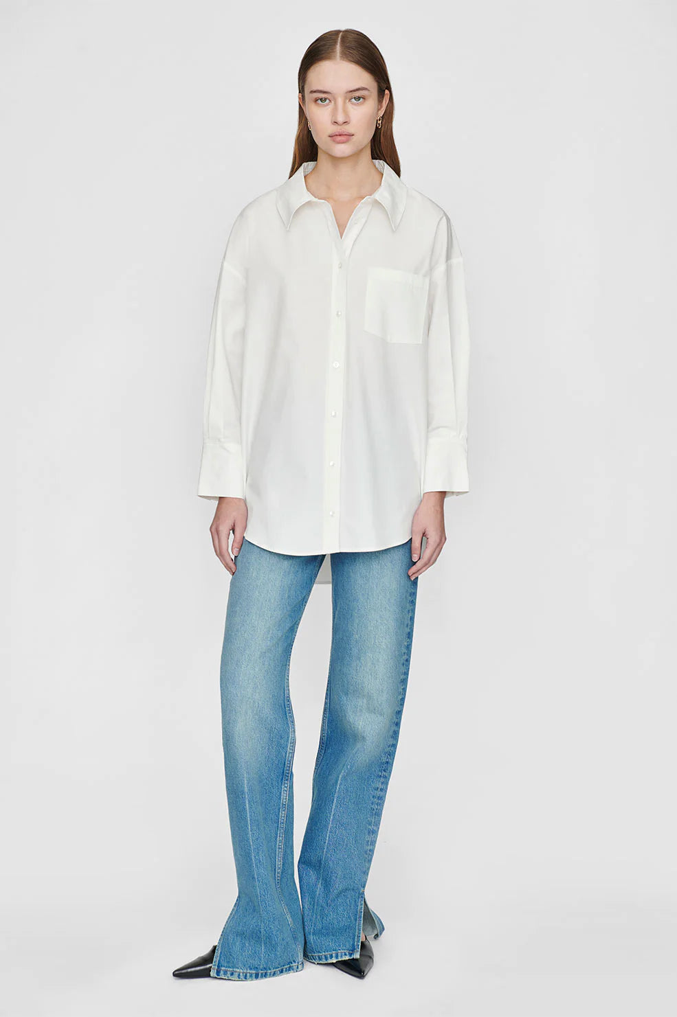 Anine Bing Mika Shirt - Vit