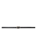 Mini Signature Link Belt - Black With Silver