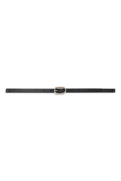 Mini Signature Link Belt - Black With Silver