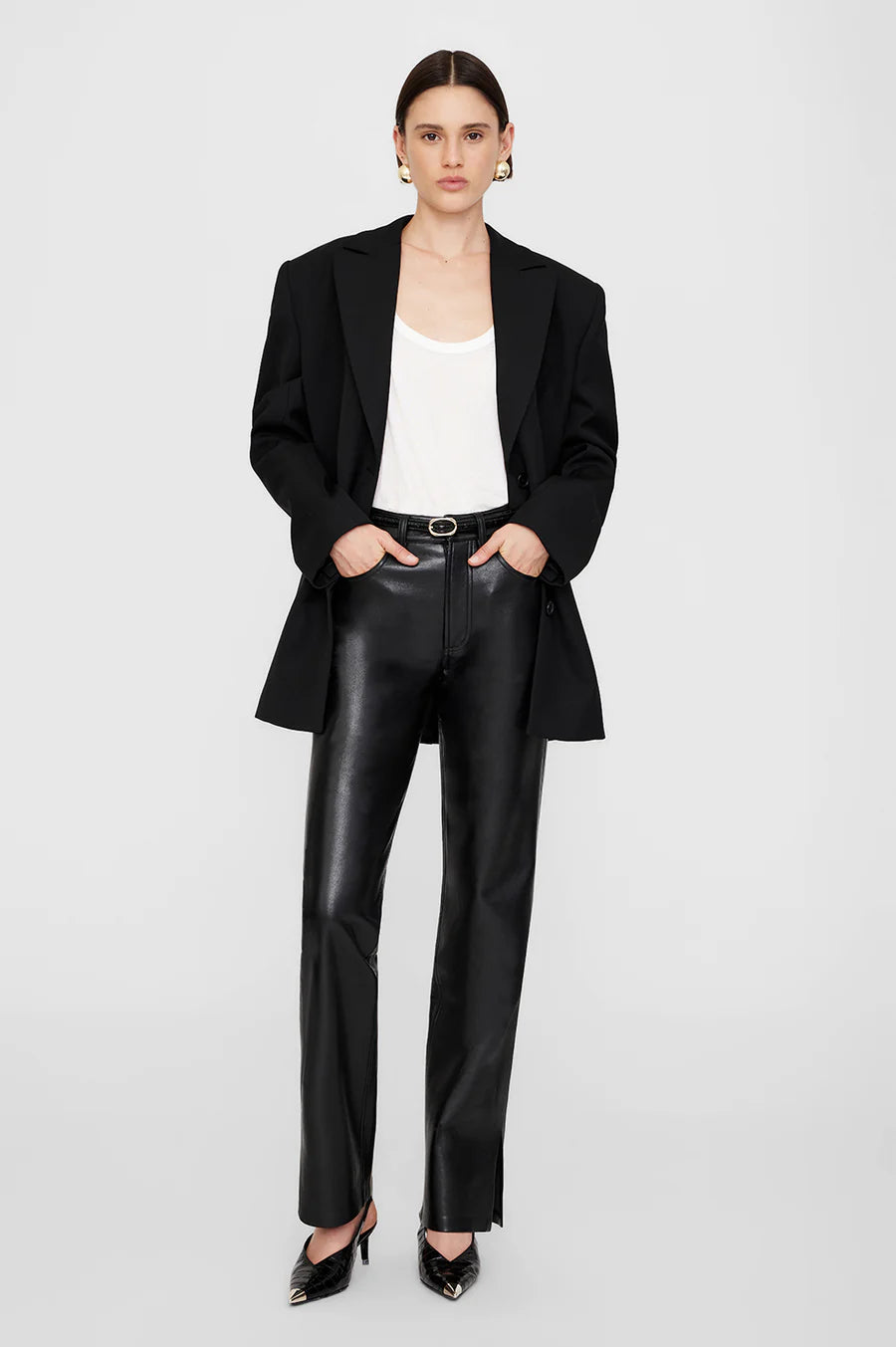 Mara Belt - Black Embossed