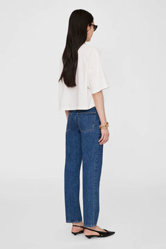 Myers Cropped Tee Framed Monogram - Ivory