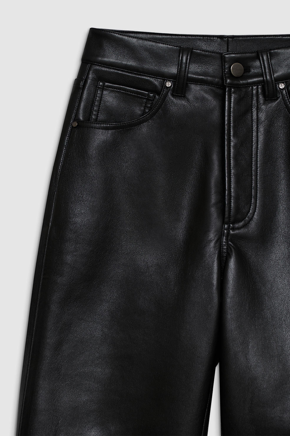 Roy Pant - Black Recycled Leather