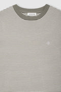 Rylan Tee - Olive And Ivory Stripe