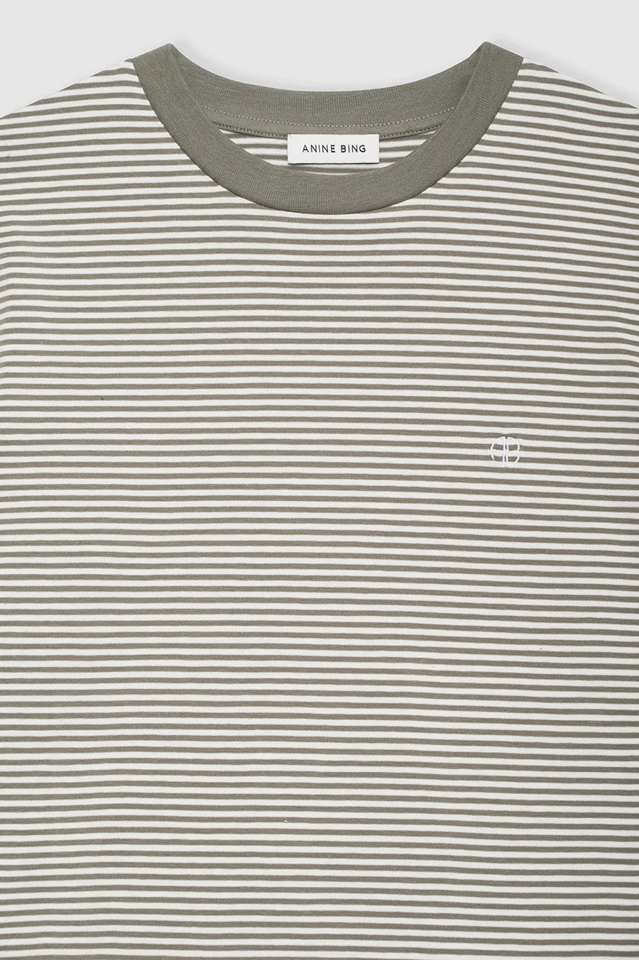Rylan Tee - Olive And Ivory Stripe