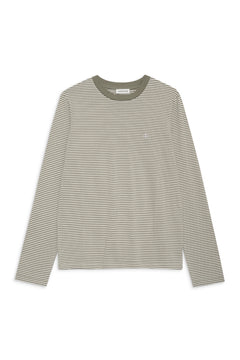 Rylan Tee - Olive And Ivory Stripe