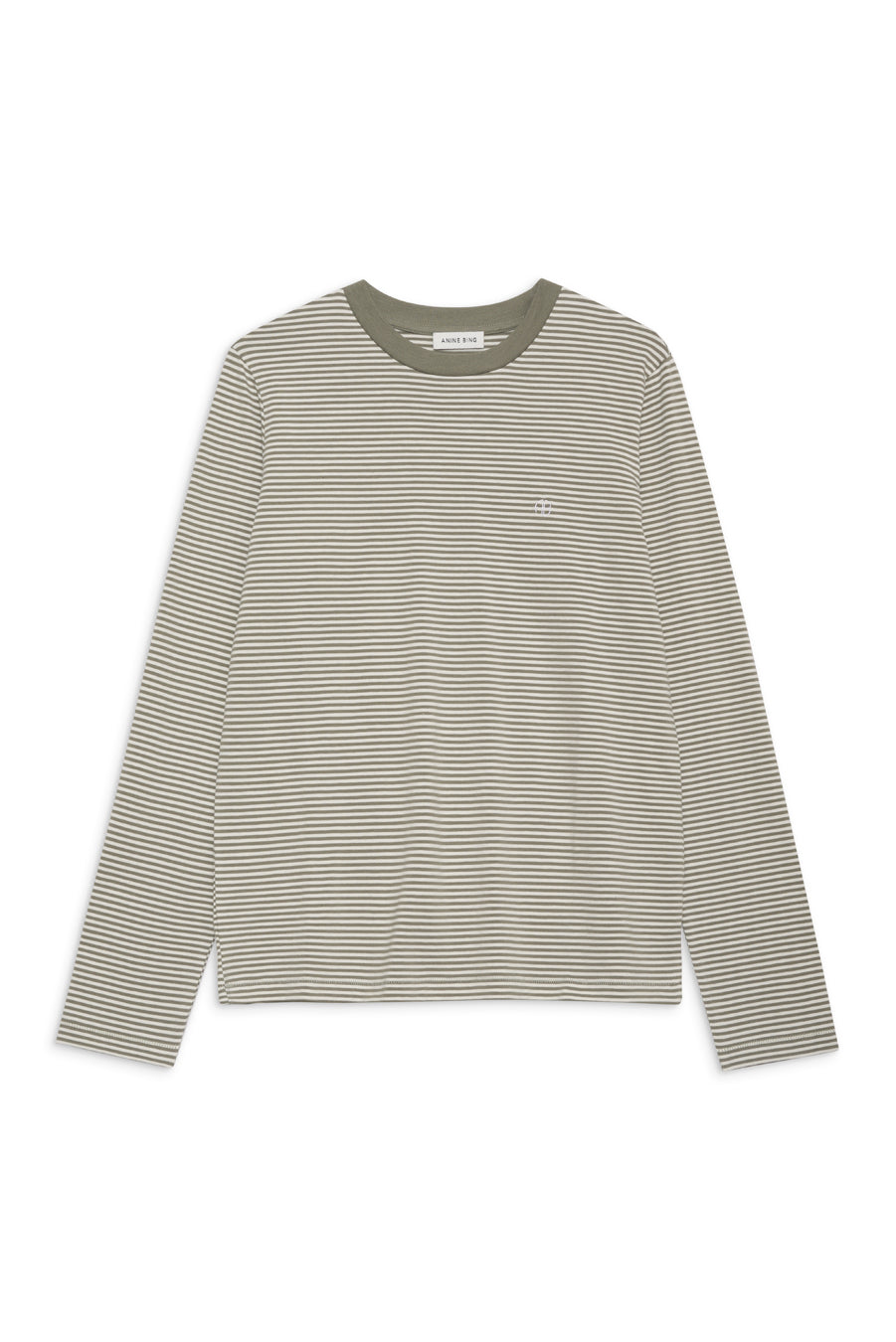 Rylan Tee - Olive And Ivory Stripe