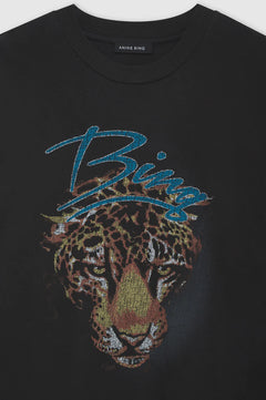 Walker Tee Leopard - Vintage Black
