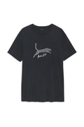Walker Tee Spotted Leopard - Washed Black