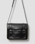 11 Inch Kiev Smooth Leather Satchel - Svart