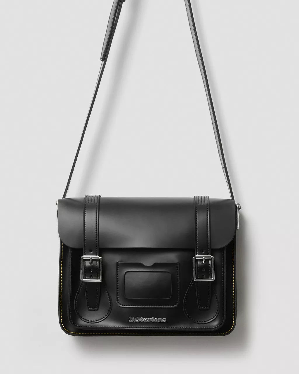 11 Inch Kiev Smooth Leather Satchel - Svart