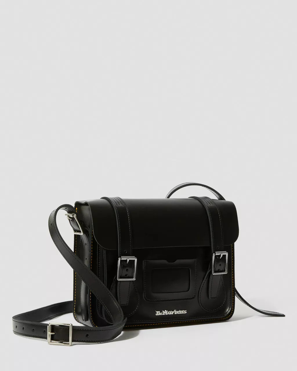 11 Inch Kiev Smooth Leather Satchel - Svart