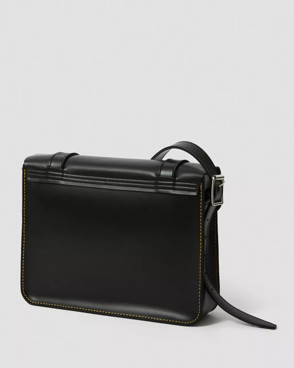 11 Inch Kiev Smooth Leather Satchel - Svart
