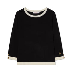 Helen Top - Black/Ecru