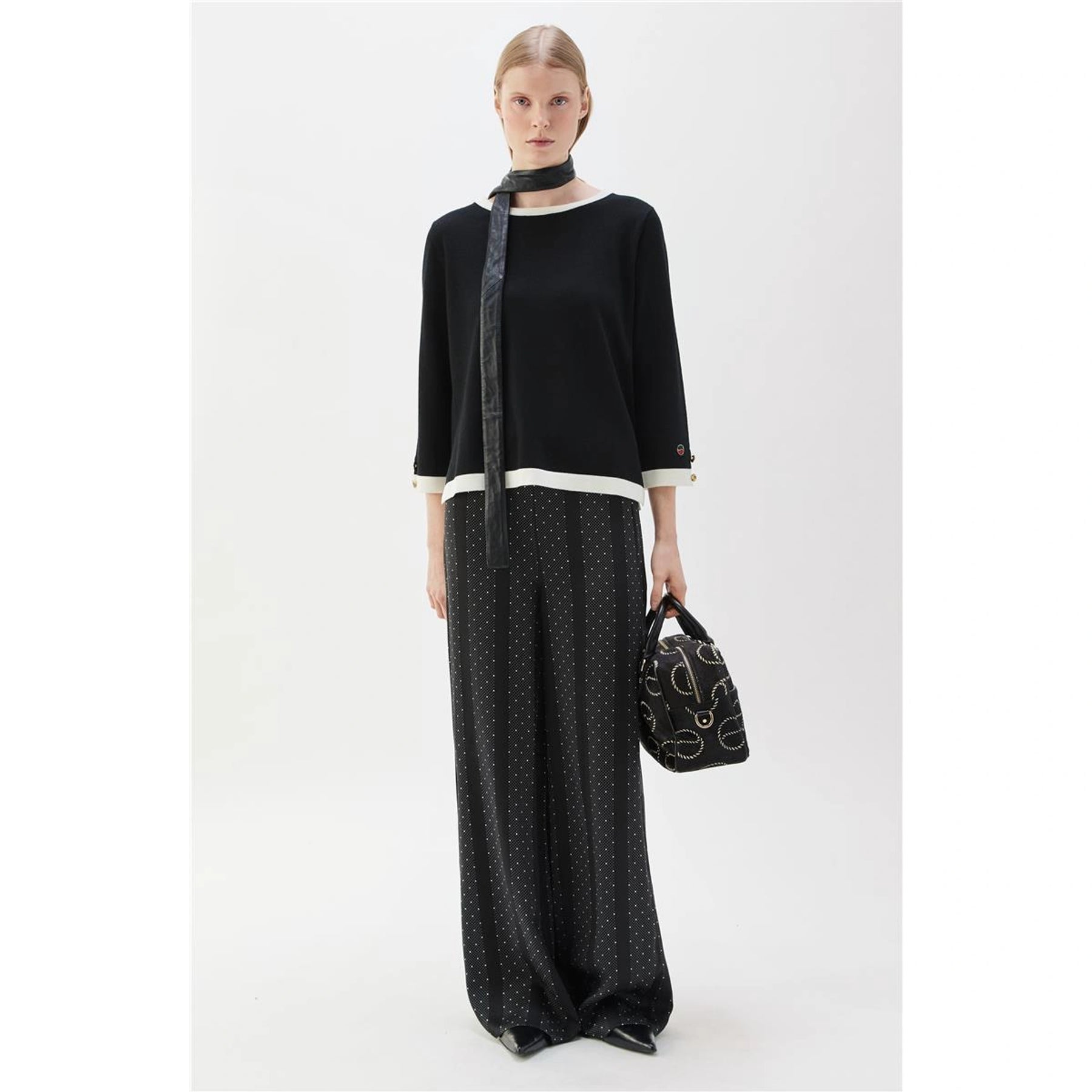 Helen Top - Svart/Ecru