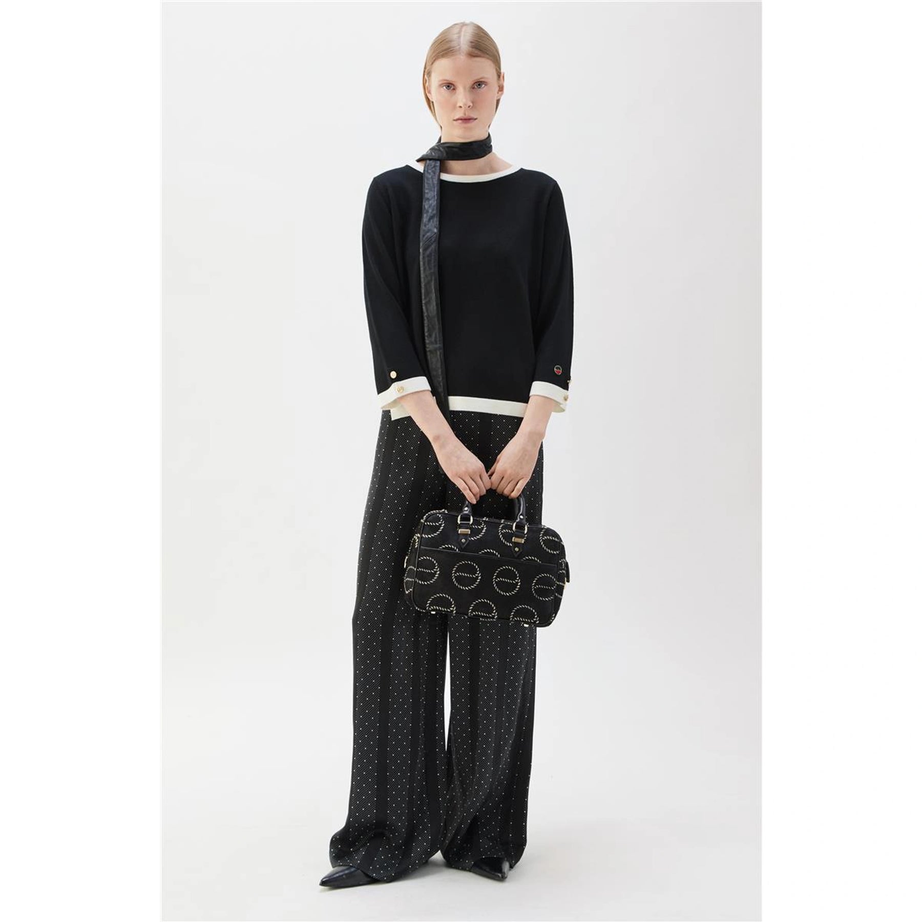 Helen Top - Svart/Ecru