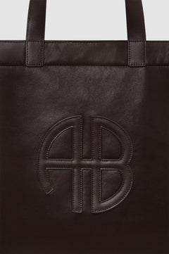 Large Rio Tote - Dark Brown Recycled Leather