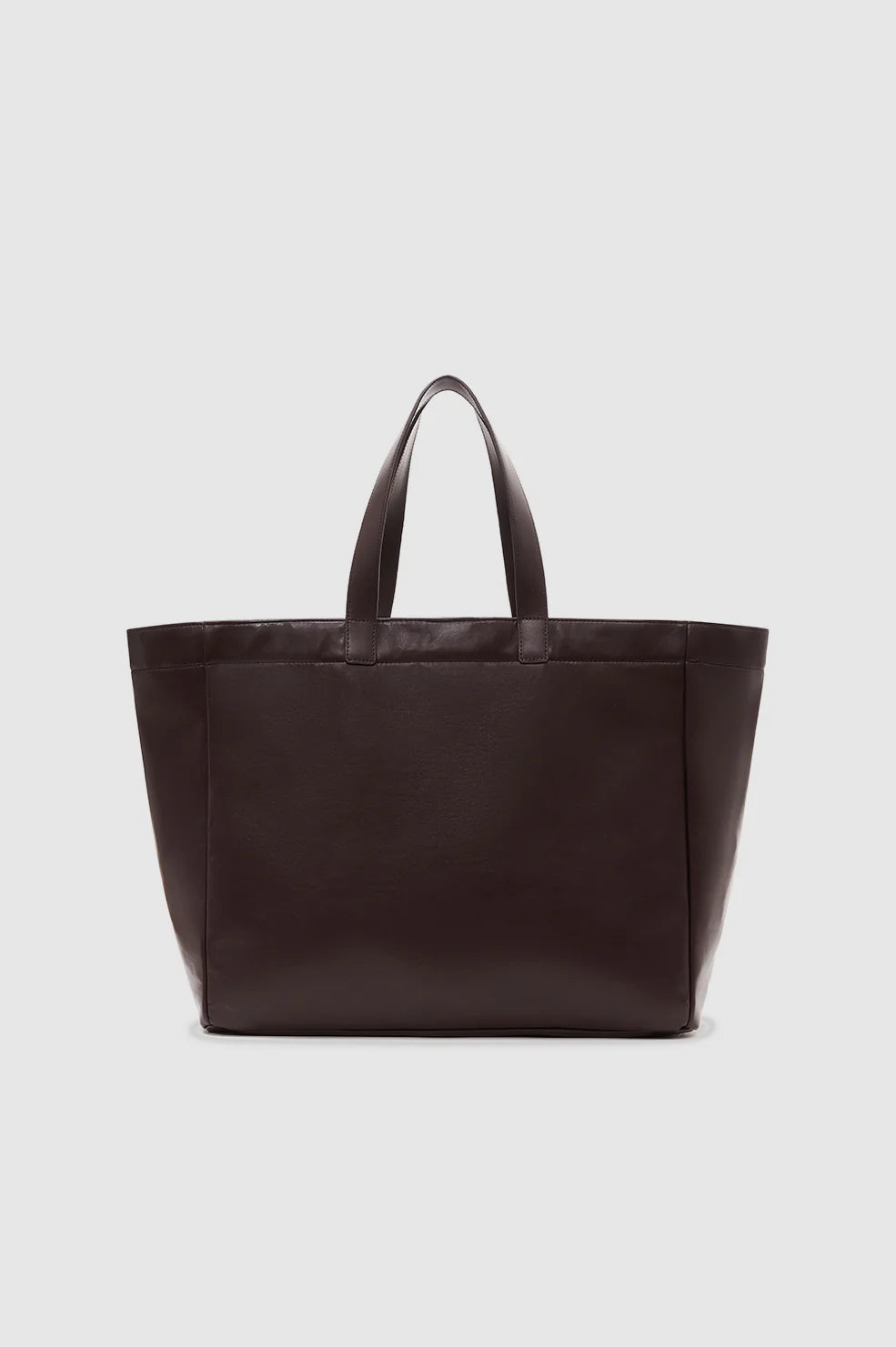 Large Rio Tote - Mörkbrunt återvunnet skinn