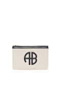 Lili Pouch - Natural Canvas With Black
