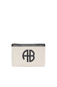 Lili Pouch - Natural Canvas With Black