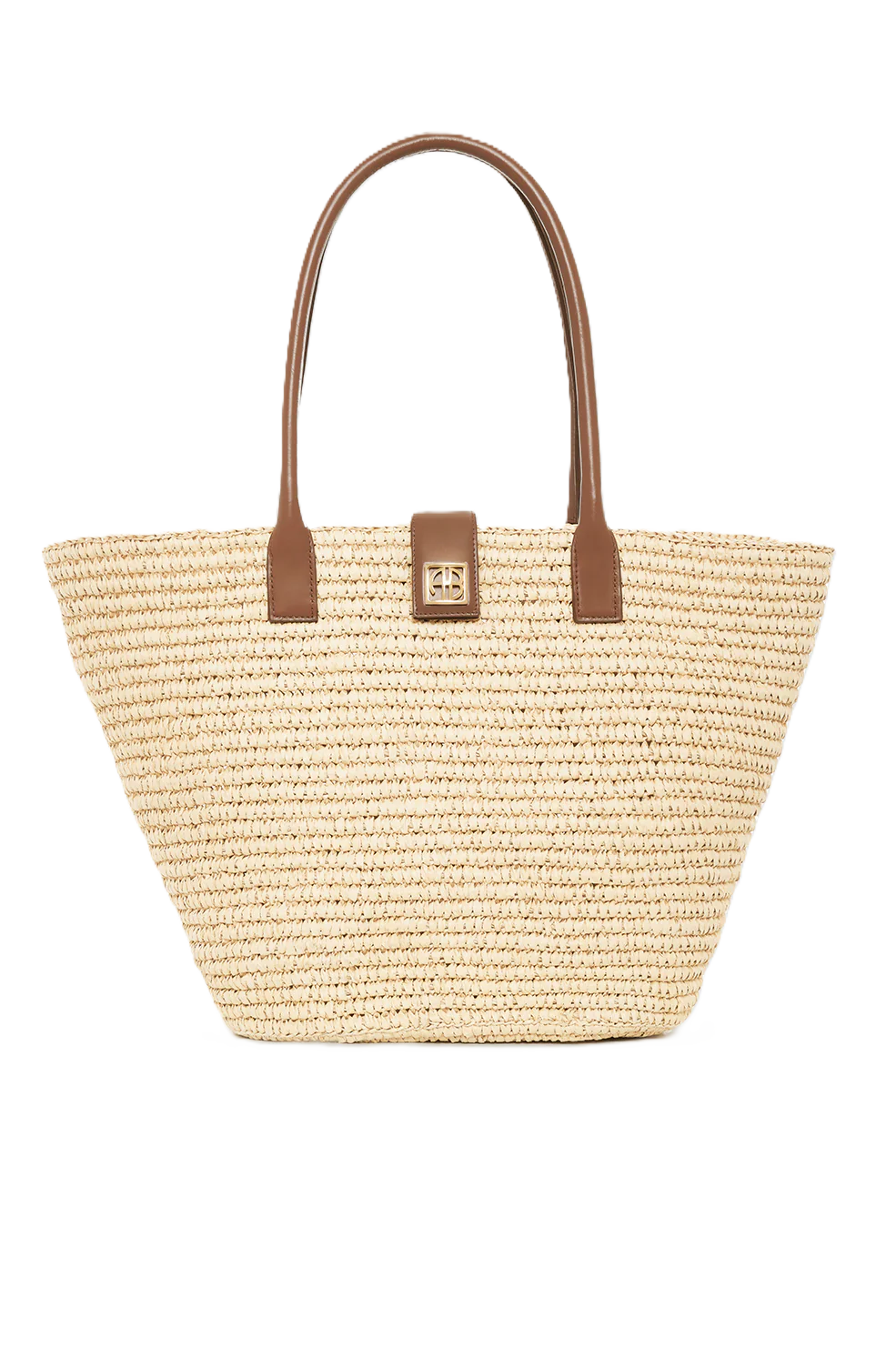Lou Tote Monogram - Natural With Cognac