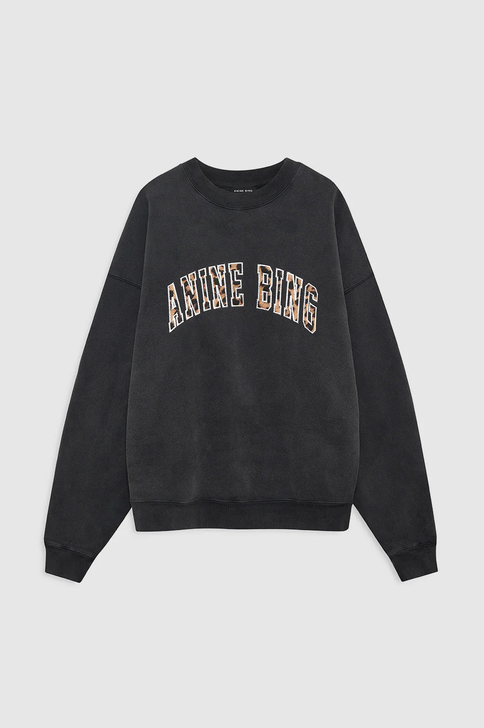 Miles Sweatshirt Anine Bing Leopard - Washed Black