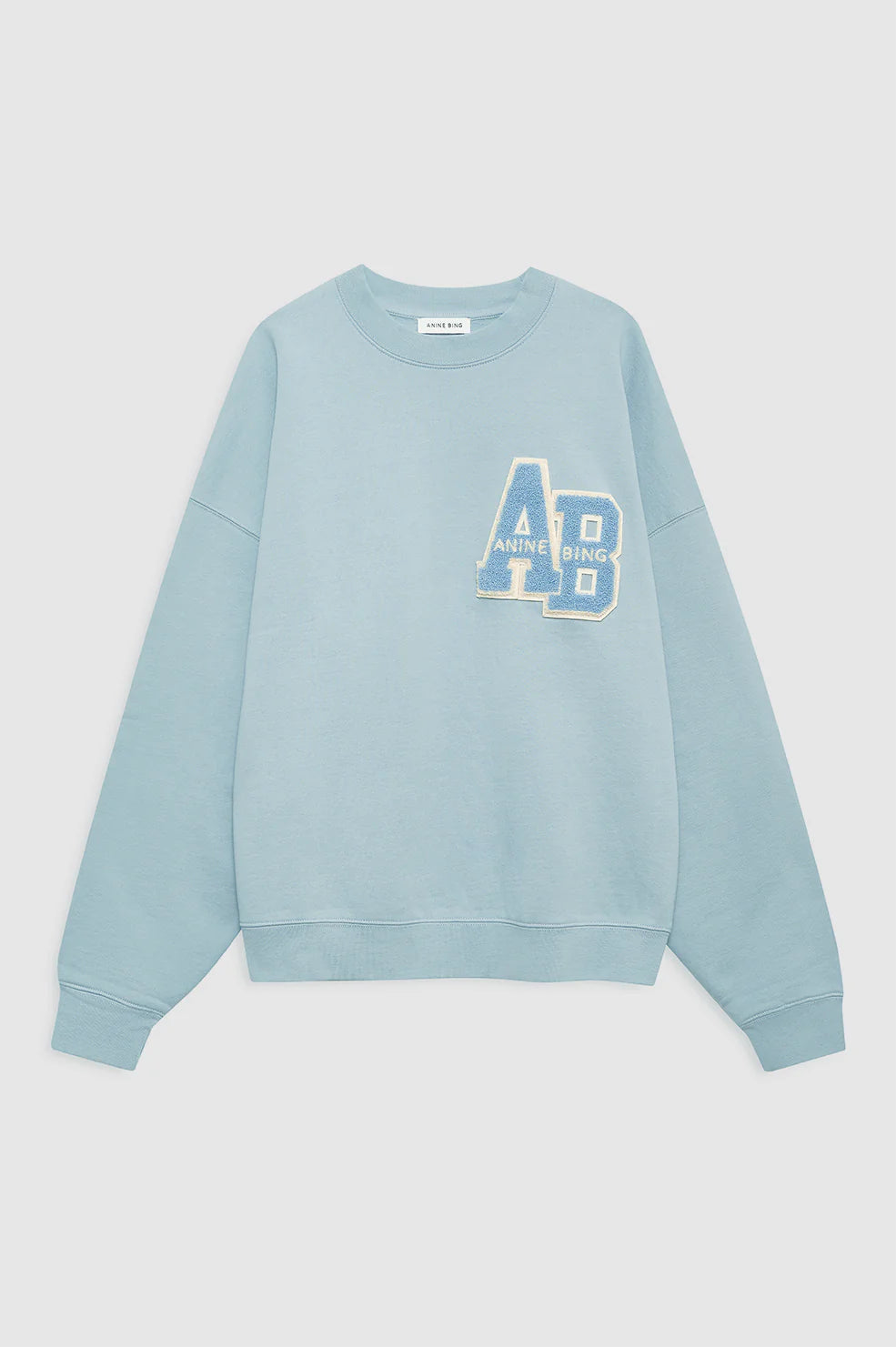 Miles Oversized Sweatshirt Letterman - Pastellblå