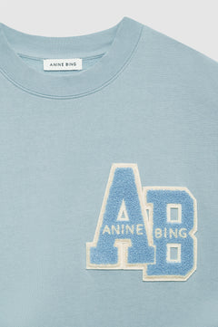 Miles Oversized Sweatshirt Letterman - Pastel Blue