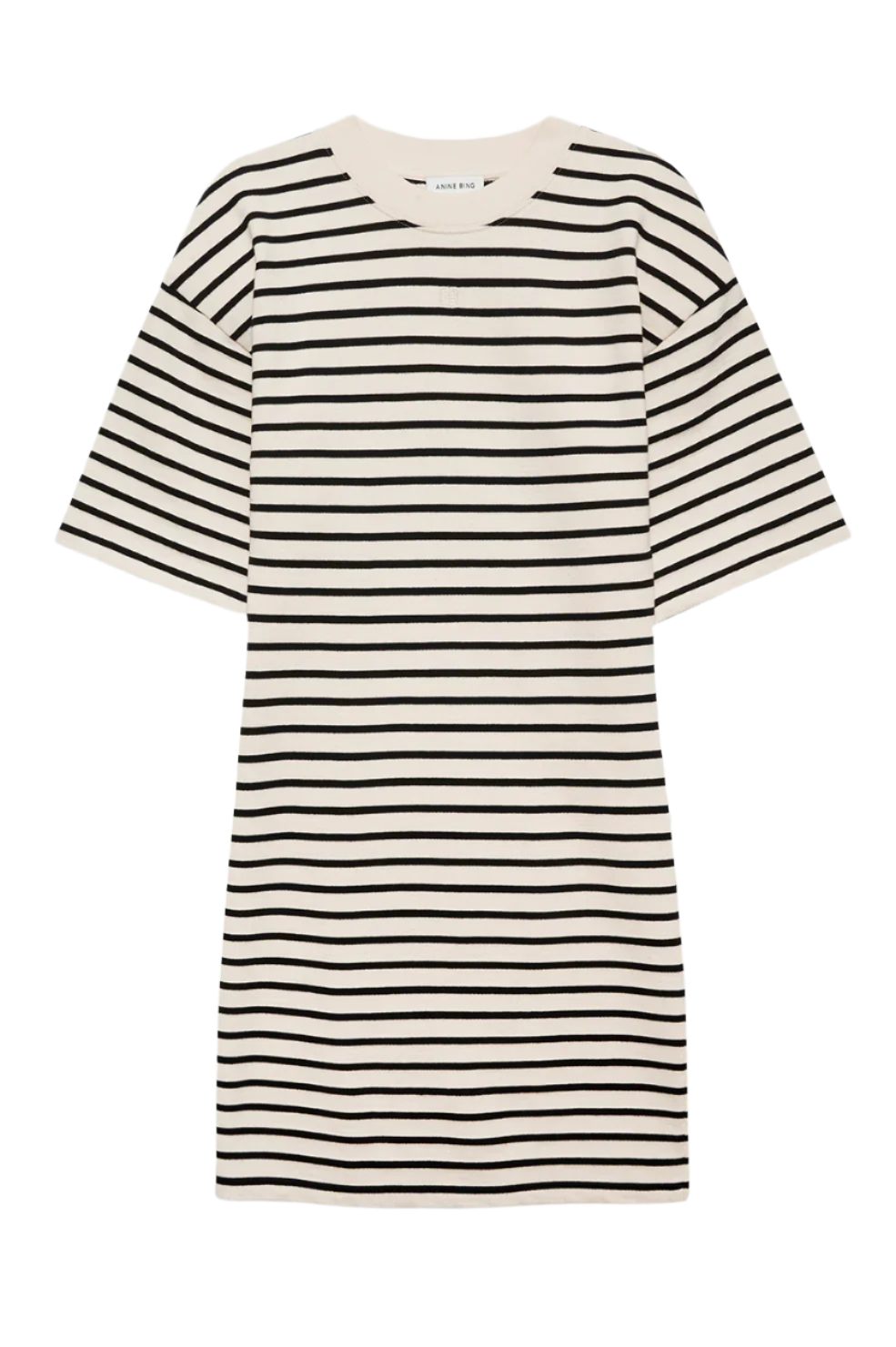 Mona Dress - Black Stripe French Terry