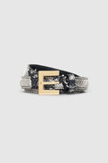 Nicola Belt - Black And White Snake