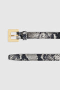 Nicola Belt - Black And White Snake