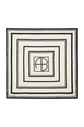 Anine Bing York Scarf - Ivory And Black Monogram