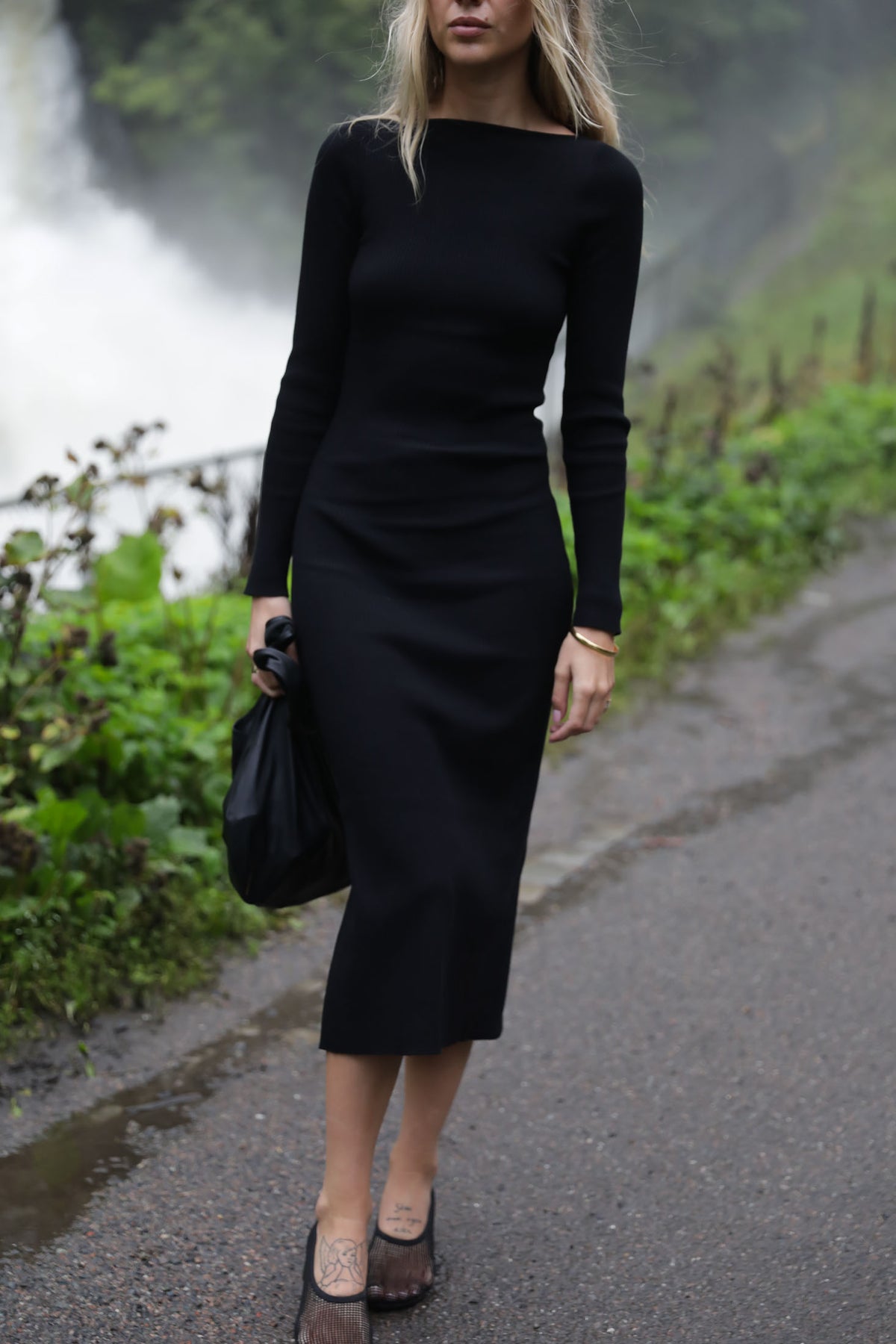 Ava Knit Dress - Black