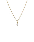 White Pendant Necklace - Guld