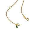 White Pendant Necklace - Guld