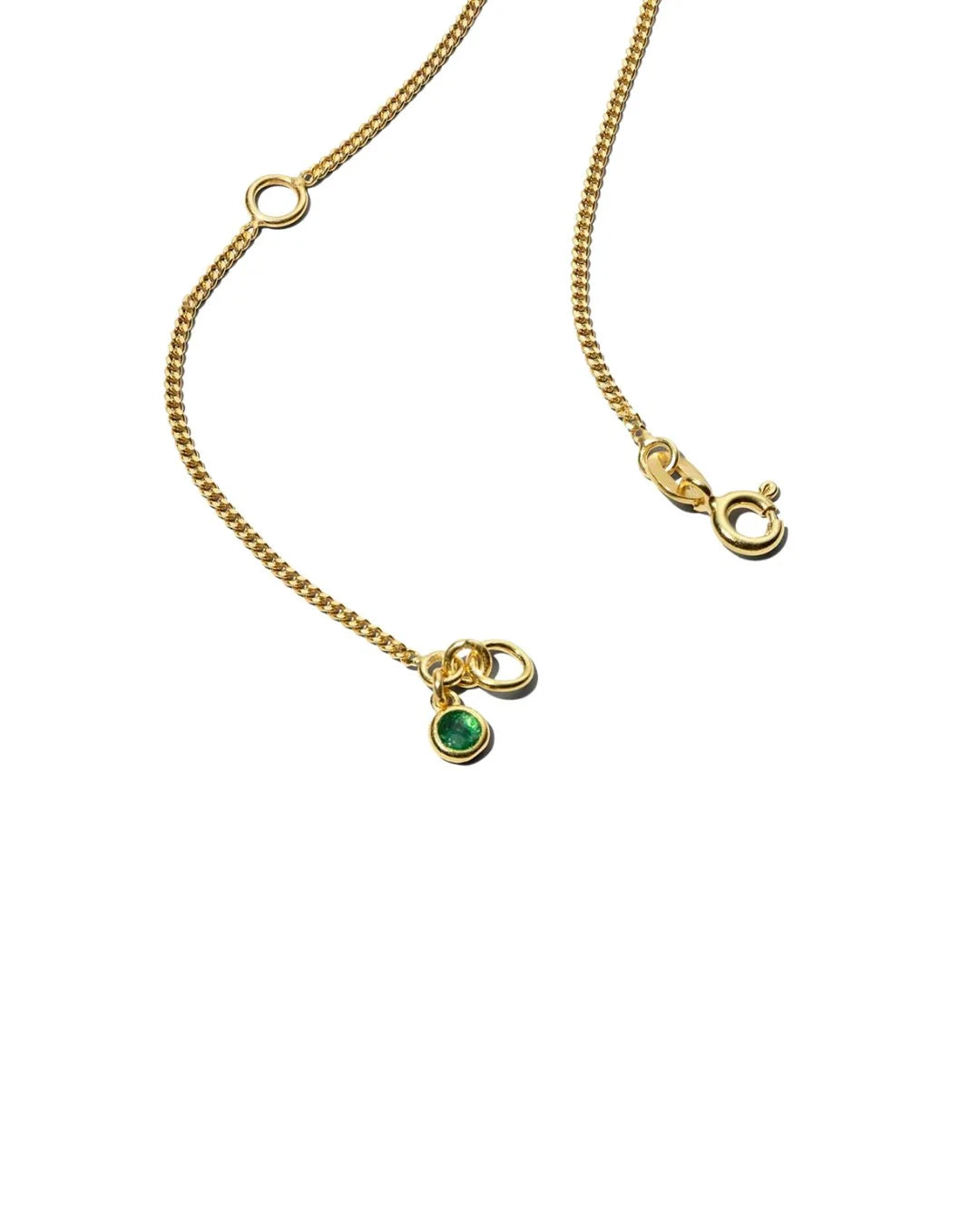 White Pendant Necklace - Guld